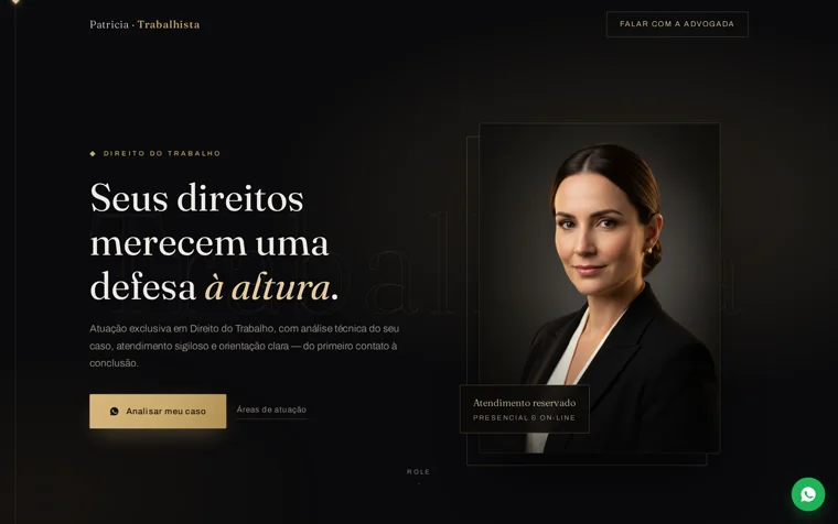 Landing de advocacia trabalhista